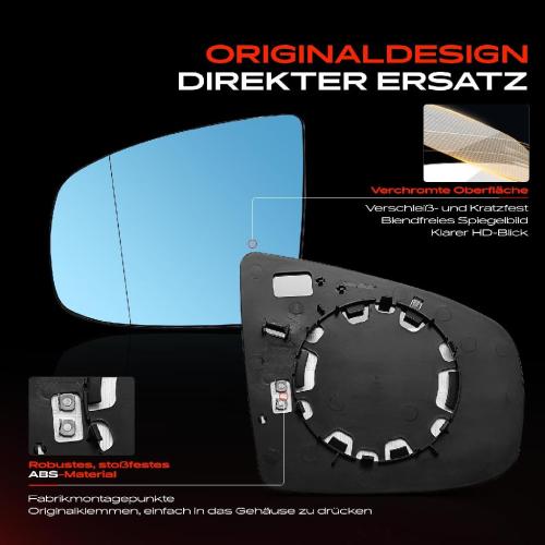 Frankberg 1x Spiegelglas Außenspiegel links für BMW X5 E70 X6 E71 E72 2006-2014 Bild Frankberg 1x Spiegelglas Außenspiegel links für BMW X5 E70 X6 E71 E72 2006-2014