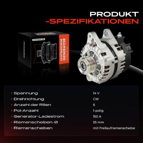 1x Lichtmaschine Generator für Hyundai Tucson TL TLE KIA Sportage QL QLE 2.0L Bild 1x Lichtmaschine Generator für Hyundai Tucson TL TLE KIA Sportage QL QLE 2.0L