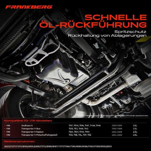 Frankberg 1x Ölwanne Motorölwanne für VW Multivan V 7HM Transporter V 7HB 7HA 7JD 2.5L 2003-2009 Bild Frankberg 1x Ölwanne Motorölwanne für VW Multivan V 7HM Transporter V 7HB 7HA 7JD 2.5L 2003-2009