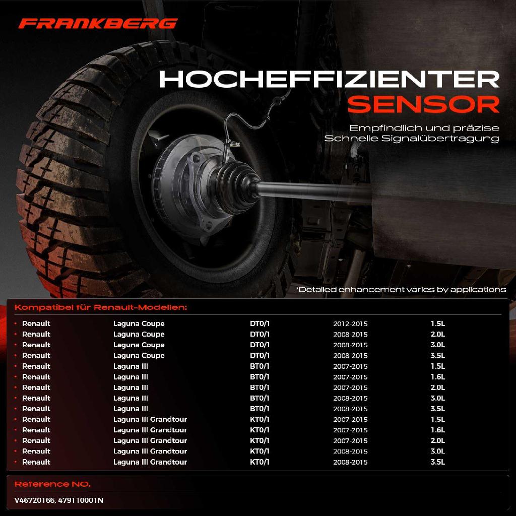 1x ABS Sensor Vorderachse links für Renault Laguna Coupe III Grandtour 1.5L 2.0L 3.0L 3.5L 1.6L 2007-2015