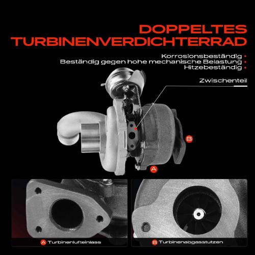 Frankberg 1x Abgasturbolader für Renault Avantime DE0 Espace IV JK0/1 Laguna II BG0/1 Laguna II Grandtour KG0/1 Bild Frankberg 1x Abgasturbolader für Renault Avantime DE0 Espace IV JK0/1 Laguna II BG0/1 Laguna II Grandtour KG0/1