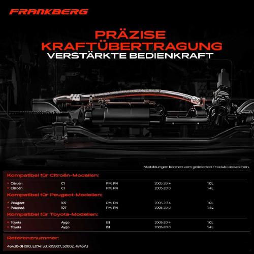 1x Seilzug Feststellbremse Hinterachse links für Citroen C1 PM Peugeot 107 Toyota Aygo Bild 1x Seilzug Feststellbremse Hinterachse links für Citroen C1 PM Peugeot 107 Toyota Aygo