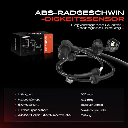 1x ABS Sensor Vorderachse Links für Chevrolet Aveo/Kalos Schrägheck Stufenheck Daewoo Kalos Bj ab 2002 Bild 1x ABS Sensor Vorderachse Links für Chevrolet Aveo/Kalos Schrägheck Stufenheck Daewoo Kalos Bj ab 2002