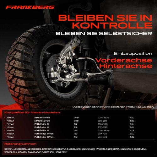 4x Koppelstange Hinterachse für Nissan NP300 Navara Pritsche/Fahrgestell Pathfinder III Van Bj ab 2005 Bild 4x Koppelstange Hinterachse für Nissan NP300 Navara Pritsche/Fahrgestell Pathfinder III Van Bj ab 2005