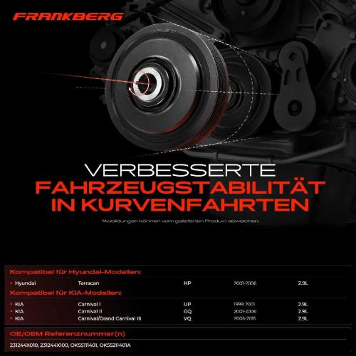 1x Riemenscheibe Kurbelwelle für Hyundai Terracan HP KIA Carnival I II GQ UP VQ Bild 1x Riemenscheibe Kurbelwelle für Hyundai Terracan HP KIA Carnival I II GQ UP VQ