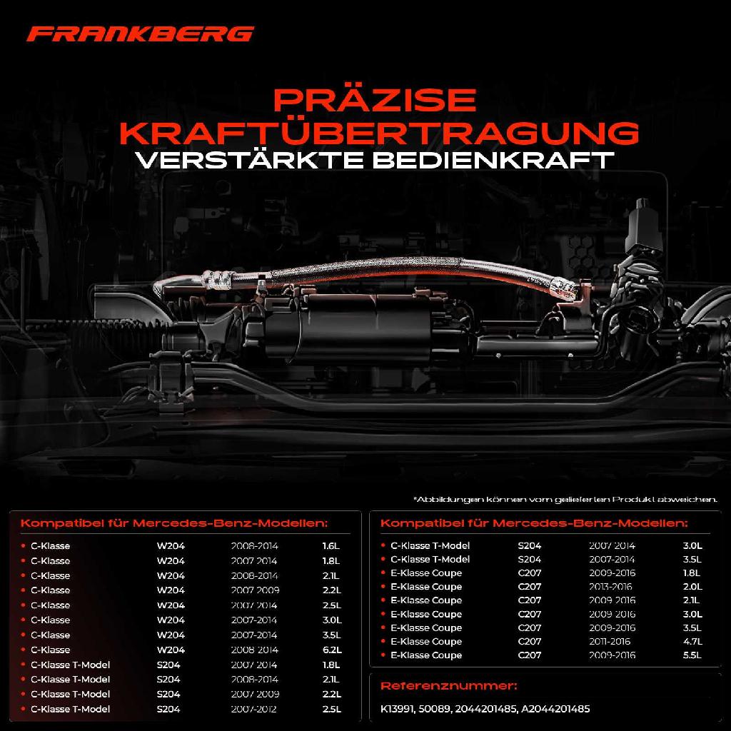 1x Seilzug Feststellbremse Vorderachse beidseitig für Mercedes-Benz C-Class W204 E-Class A207