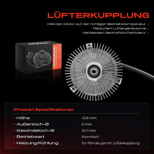 1x Lüfterkupplung Kühlerlüfte für Mercedes-Benz E-Klasse T-Model S210 W210 Bild 1x Lüfterkupplung Kühlerlüfte für Mercedes-Benz E-Klasse T-Model S210 W210