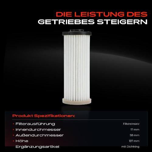 1x Getriebefilter Automatik Hydraulikfilter für VW Golf 7 8 Audi A3 TT Skoda Seat Bild 1x Getriebefilter Automatik Hydraulikfilter für VW Golf 7 8 Audi A3 TT Skoda Seat