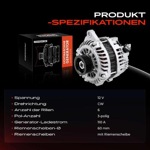 Frankberg 1x Lichtmaschine Generator für Mazda CX-9 TB 3.5L 3.7L 2006-2016 Bild Frankberg 1x Lichtmaschine Generator für Mazda CX-9 TB 3.5L 3.7L 2006-2016