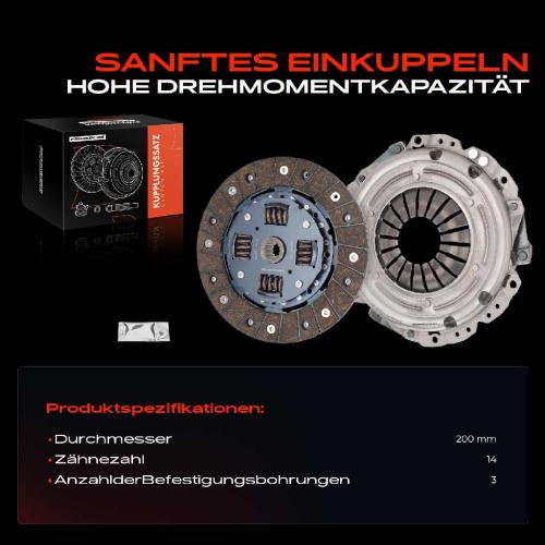 Frankberg 1x Kupplungssatz für Opel Astra G Cabriolet Caravan CC Coupe Kasten/Kombi Stufenheck H GTC Twintop Klasseic Bild Frankberg 1x Kupplungssatz für Opel Astra G Cabriolet Caravan CC Coupe Kasten/Kombi Stufenheck H GTC Twintop Klasseic