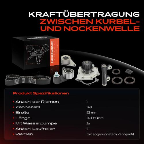 1x Zahnriemensatz Zahnriemen Wasserpumpe für Volvo C70 S40 I S60 S70 S80 I V40 V70 Bild 1x Zahnriemensatz Zahnriemen Wasserpumpe für Volvo C70 S40 I S60 S70 S80 I V40 V70