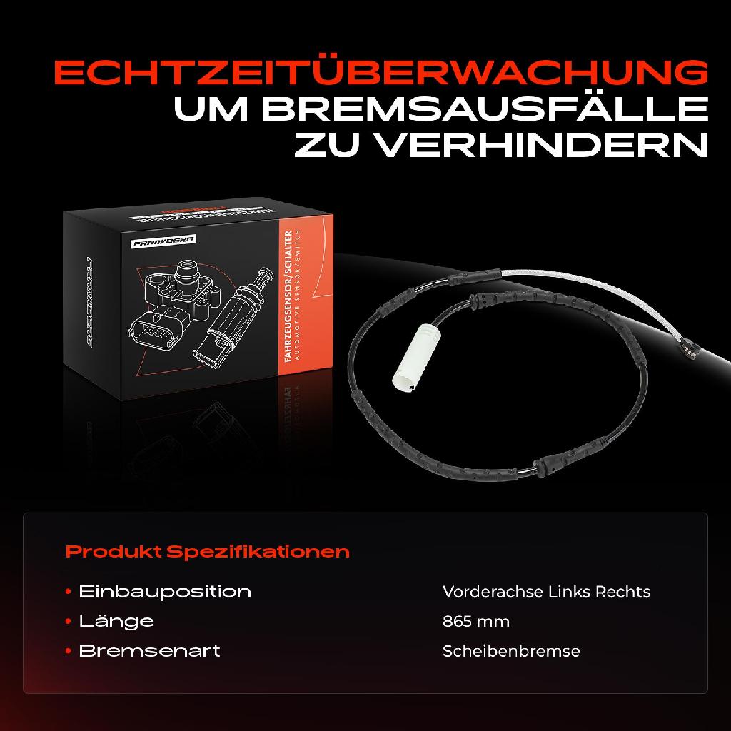 1x Warnkontakt Bremsbelagverschleiß Vorderachse für BMW 3er E90 E91 E92 X1 E84 xDrive