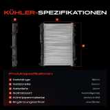 1x Kühler Wasserkühler Motorkühler für Ford Fiesta VI Van CB1 CCN 1.4L 2008-2017