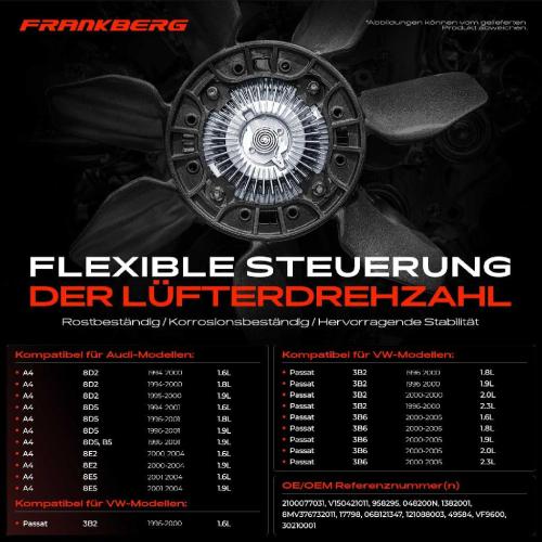 1x Lüfterkupplung Kühlerlüfte für VW Passat 3B Audi A4 B5 B6 A6 C5 Skoda Superb I Bild 1x Lüfterkupplung Kühlerlüfte für VW Passat 3B Audi A4 B5 B6 A6 C5 Skoda Superb I