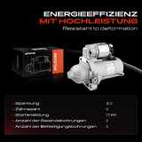 1x Anlasser Starter für Audi 100 Avant 4A5 A4 Avant Cabriolet 8H7 8HE A6 Allroad Avant 4A5 4F5 V8 441 442 4C2
