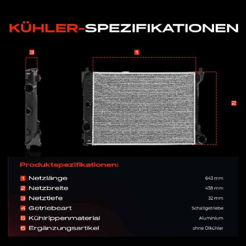 Frankberg 1x Kühler Wasserkühler Motorkühler für Mercedes-Benz C-Klasse W204 S204 2007-2014 Bild Frankberg 1x Kühler Wasserkühler Motorkühler für Mercedes-Benz C-Klasse W204 S204 2007-2014