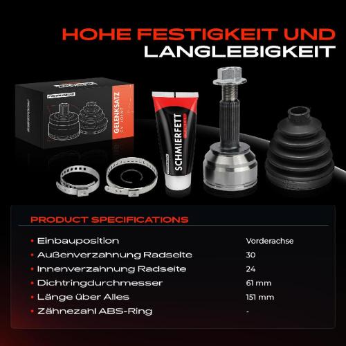 1x Antriebswelle Gelenksatz Vorderachse für Alfa Romeo 159 Sportwagon 939 1.8L Bild 1x Antriebswelle Gelenksatz Vorderachse für Alfa Romeo 159 Sportwagon 939 1.8L