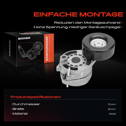 1x Spannrolle Riemenspanner für Audi A4 B7 A6 C6 Q5 2.4L-3.2L Bild 1x Spannrolle Riemenspanner für Audi A4 B7 A6 C6 Q5 2.4L-3.2L