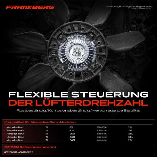 1x Lüfterkupplung Kühlerlüfte für Mercedes-Benz T1 601 602 B601 B602 1989-1996 Bild 1x Lüfterkupplung Kühlerlüfte für Mercedes-Benz T1 601 602 B601 B602 1989-1996