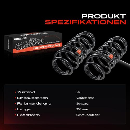 Frankberg 2x Fahrwerksfeder Vorderachse für Audi 80 893 894 1.4L 1.6L 1.8L 1.9L 2.0L 2.2L 2.3L 1986-1991 Bild Frankberg 2x Fahrwerksfeder Vorderachse für Audi 80 893 894 1.4L 1.6L 1.8L 1.9L 2.0L 2.2L 2.3L 1986-1991