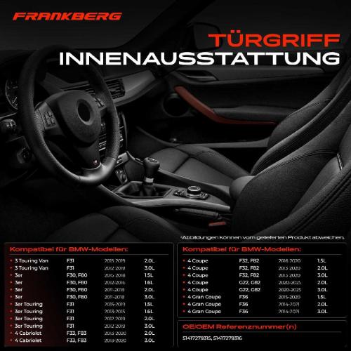 2x Türgriff Innenausstattung Vorne für BMW 3 Gran Turismo F34 3er F30 F80 Bild 2x Türgriff Innenausstattung Vorne für BMW 3 Gran Turismo F34 3er F30 F80