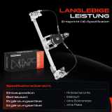 1x Fensterheber Hinten Links für Mercedes-Benz S-Klasse W140 1991-1998