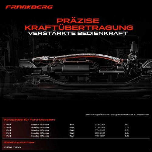 1x Seilzug Feststellbremse Hinterachse beidseitig für Ford Mondeo III Turnier BWY 2000-2007 Bild 1x Seilzug Feststellbremse Hinterachse beidseitig für Ford Mondeo III Turnier BWY 2000-2007