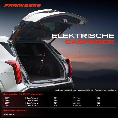1x Gasfeder Elektrisch Heckklappe Hinten Rechts für BMW 3 Gran Turismo F34 2012-2016 Bild 1x Gasfeder Elektrisch Heckklappe Hinten Rechts für BMW 3 Gran Turismo F34 2012-2016