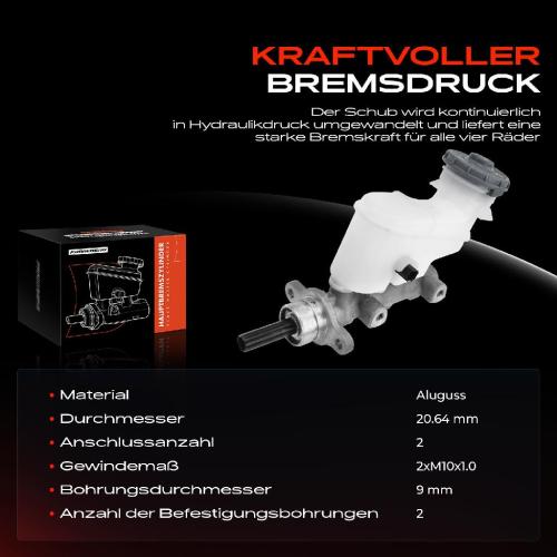 1x Hauptbremszylinder Bremszylinder für Honda Accord VII CL CM CN 2.0L 2003-2008 Bild 1x Hauptbremszylinder Bremszylinder für Honda Accord VII CL CM CN 2.0L 2003-2008