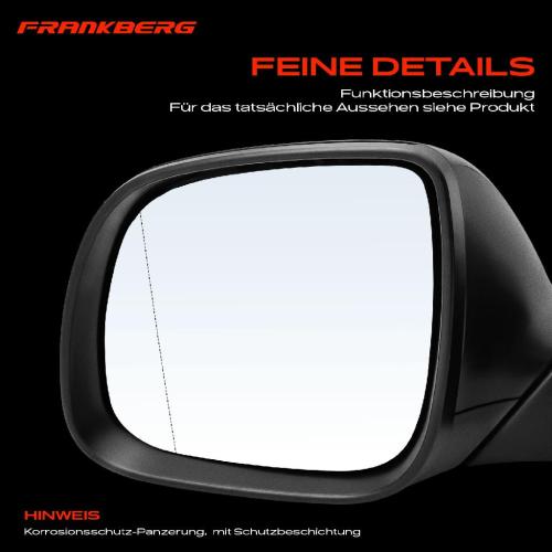 Frankberg 1x Außenspiegel Links für VW Amarok 2H S1B S6B S7 Pritsche 2.0L 3.0L 2010-2022 Bild Frankberg 1x Außenspiegel Links für VW Amarok 2H S1B S6B S7 Pritsche 2.0L 3.0L 2010-2022