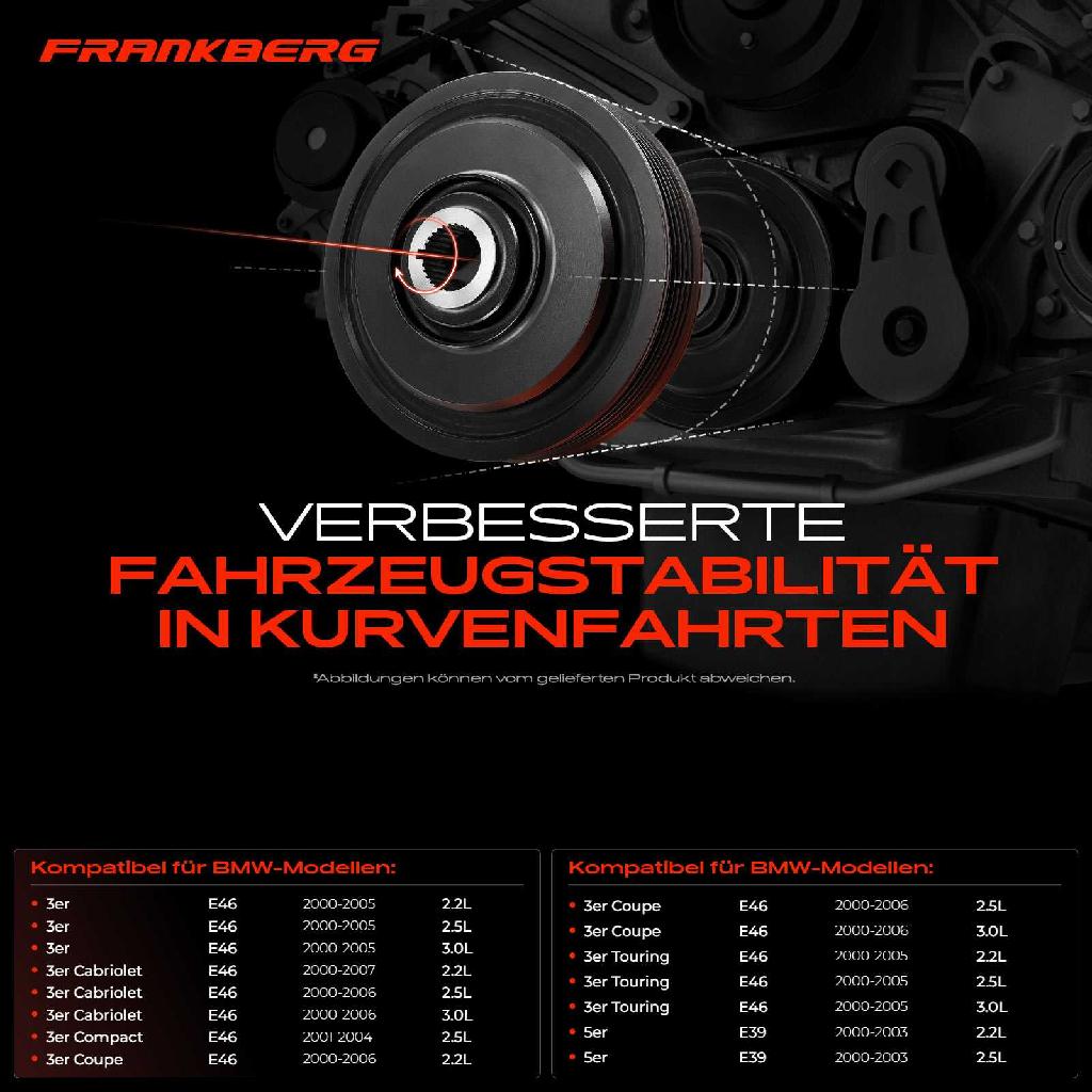 1x Riemenscheibe Kurbelwelle für BMW E46 E60 E39 E61 E65 X3 E83 X5 E53 Z4 E85 M54