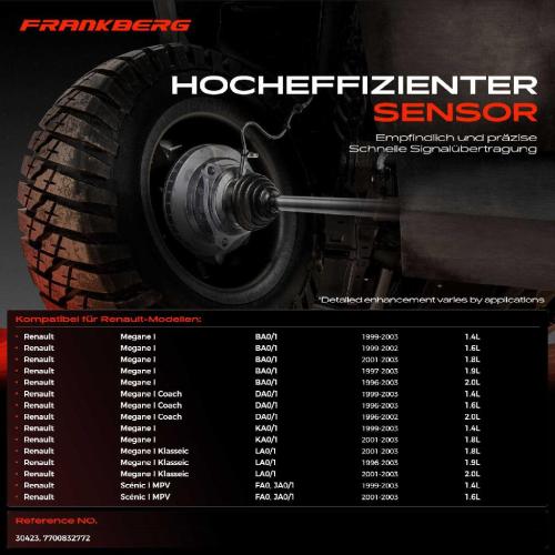 Frankberg 1x ABS Sensor Hinterachse links für Renault Megane I Cabriolet Coach Grandtour Hatchback Van Klasseic Kombi Bild Frankberg 1x ABS Sensor Hinterachse links für Renault Megane I Cabriolet Coach Grandtour Hatchback Van Klasseic Kombi