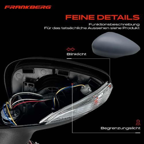 Frankberg 1x Außenspiegel Links für Ford Fiesta VI CB1 CCN Van 2008-2017 Bild Frankberg 1x Außenspiegel Links für Ford Fiesta VI CB1 CCN Van 2008-2017