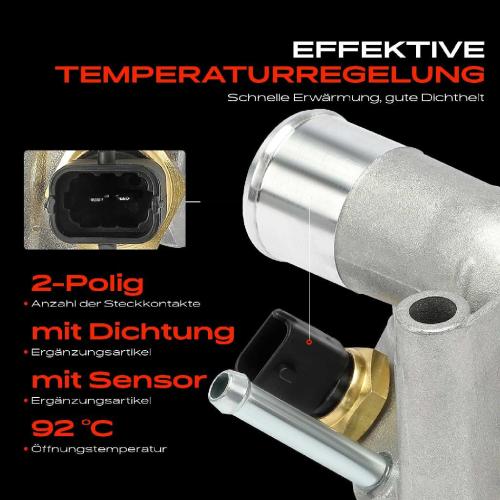 1x Thermostat Kühlmittel für Opel Astra F08 F48 Corsa C Meriva Vectra Zafira A Bild 1x Thermostat Kühlmittel für Opel Astra F08 F48 Corsa C Meriva Vectra Zafira A