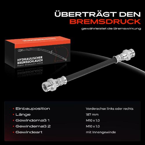 1x Bremsschlauch Bremsschläuche Vorderachse Links oder Rechts für Mitsubishi L200 Pajero 2 Bild 1x Bremsschlauch Bremsschläuche Vorderachse Links oder Rechts für Mitsubishi L200 Pajero 2