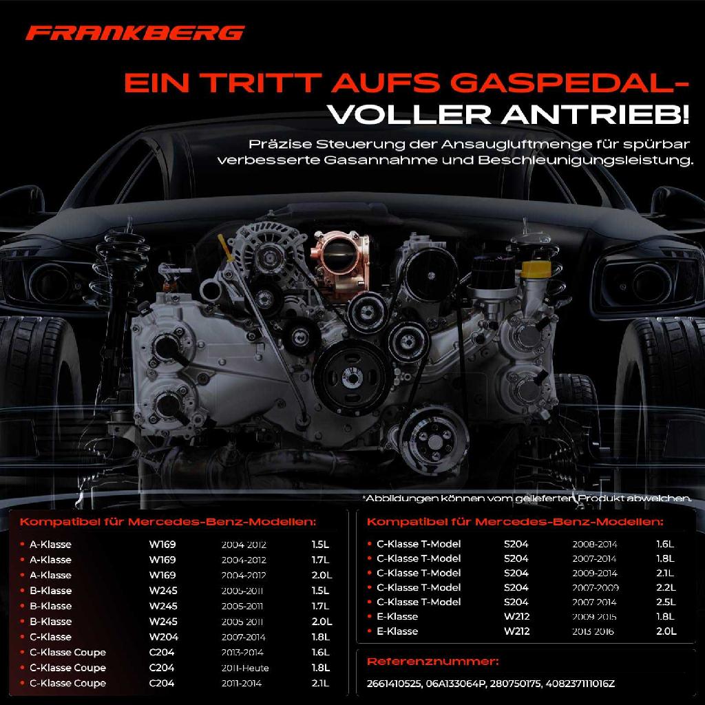 1x Drosselklappe Drosselklappenstutzen für Mercedes-Benz W245 W204 W212 W169 SLK
