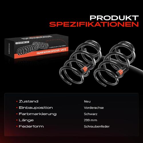 2x Fahrwerksfeder Vorderachse für Ford Focus III Focus III Turnier 2.0L 2012-2015 Bild 2x Fahrwerksfeder Vorderachse für Ford Focus III Focus III Turnier 2.0L 2012-2015
