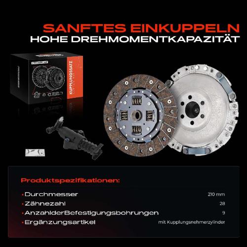 Frankberg 1x Kupplungssatz für VW Golf IV Bora Variant Audi A3 Seat Leon Toledo II Skoda Octavia I Combi Bild Frankberg 1x Kupplungssatz für VW Golf IV Bora Variant Audi A3 Seat Leon Toledo II Skoda Octavia I Combi