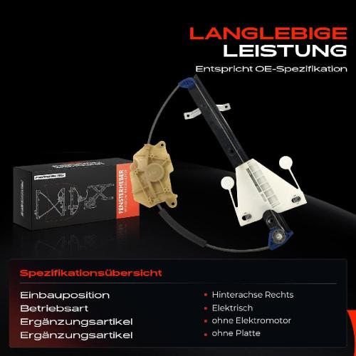 1x Fensterheber Hinten Rechts für Audi A3 8L1 96-03 1.6L Bild 1x Fensterheber Hinten Rechts für Audi A3 8L1 96-03 1.6L