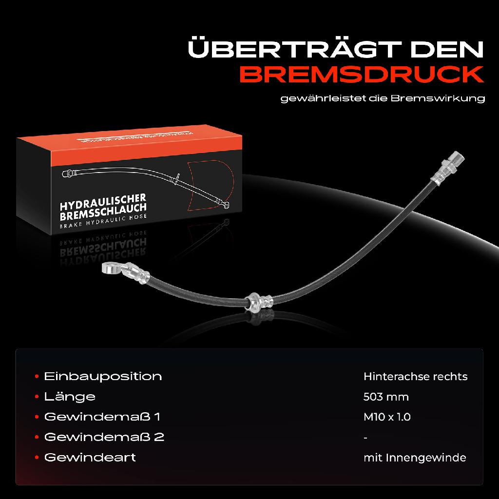 1x Bremsschlauch Bremsschläuche Hinterachse Rechts für Subaru Impreza GG GD 2.0L 2.5L