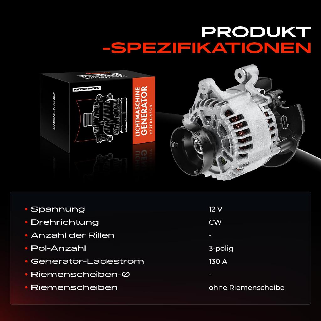 1x Lichtmaschine Generator für Ford Focus DNW DFW Tourneo Transit Connect 1.8L