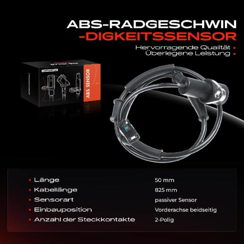 1x ABS Sensor Vorderachse beidseitig für Hyundai Accent II LC Accent II Stufenheck 1.3L 1.5L 1999-2005 Bild 1x ABS Sensor Vorderachse beidseitig für Hyundai Accent II LC Accent II Stufenheck 1.3L 1.5L 1999-2005