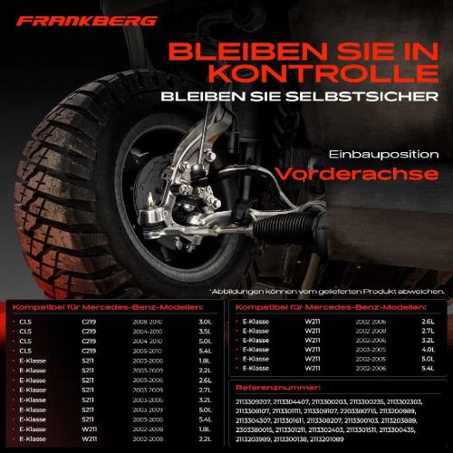 1x Querlenker Satz Vorderachse für Mercedes-Benz CLS C219 E-Klasse T-Model W211 S211 3.0L 3.5L 5.0L 2002-2010 Bild 1x Querlenker Satz Vorderachse für Mercedes-Benz CLS C219 E-Klasse T-Model W211 S211 3.0L 3.5L 5.0L 2002-2010