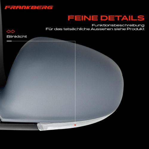 Frankberg 1x Außenspiegel Links für VW Golf V 1K1 1.4L 1.6L 1.8L 1.9L 2.0L 2.5L 3.2L 2003-2009 Bild Frankberg 1x Außenspiegel Links für VW Golf V 1K1 1.4L 1.6L 1.8L 1.9L 2.0L 2.5L 3.2L 2003-2009