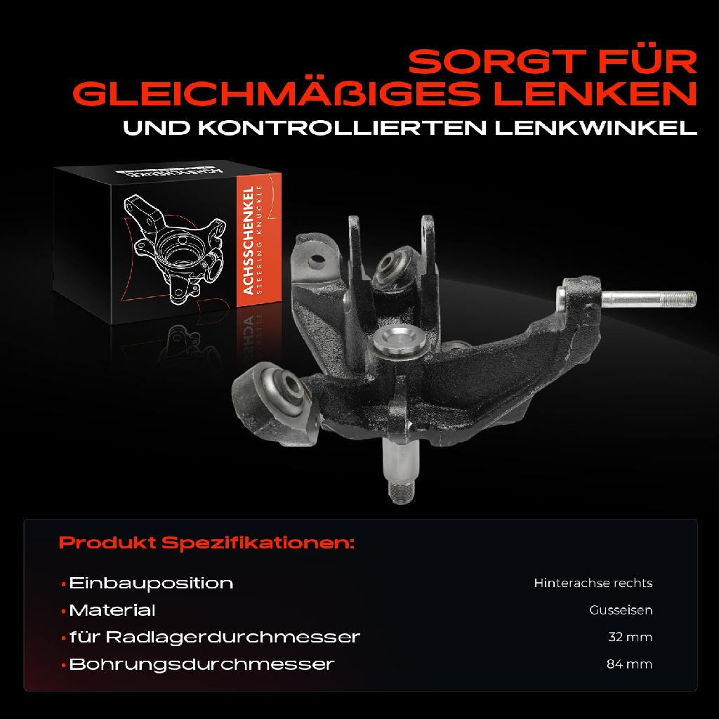 1x Achsschenkel Radaufhängung Hinterachse Rechts für Honda Accord VII Tourer 2003-2007