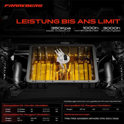 1x Kraftstoffpumpe für Citroën C3 Picasso SH Peugeot 207 WA WC 207 CC WD 207 SW WK 1.4L 1.6L 2006-2015 Bild 1x Kraftstoffpumpe für Citroën C3 Picasso SH Peugeot 207 WA WC 207 CC WD 207 SW WK 1.4L 1.6L 2006-2015