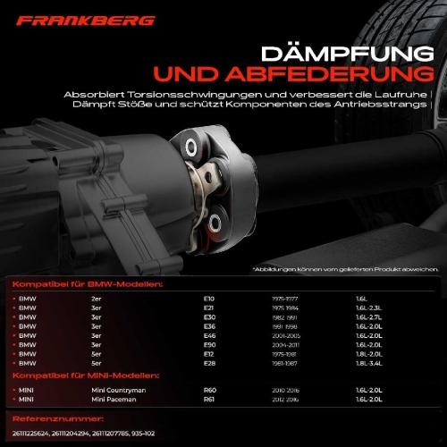 1x Gelenkscheibe Hardyscheibe Kardanwelle für BMW E36 E46 E90 E91 E92 E60 E61 E81 E87 X1 MINI Bild 1x Gelenkscheibe Hardyscheibe Kardanwelle für BMW E36 E46 E90 E91 E92 E60 E61 E81 E87 X1 MINI