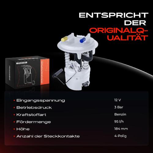 1x Kraftstoffpumpe für Citroën C3 Picasso SH Peugeot 207 WA WC 207 CC WD 207 SW WK 1.4L 1.6L 2006-2015 Bild 1x Kraftstoffpumpe für Citroën C3 Picasso SH Peugeot 207 WA WC 207 CC WD 207 SW WK 1.4L 1.6L 2006-2015