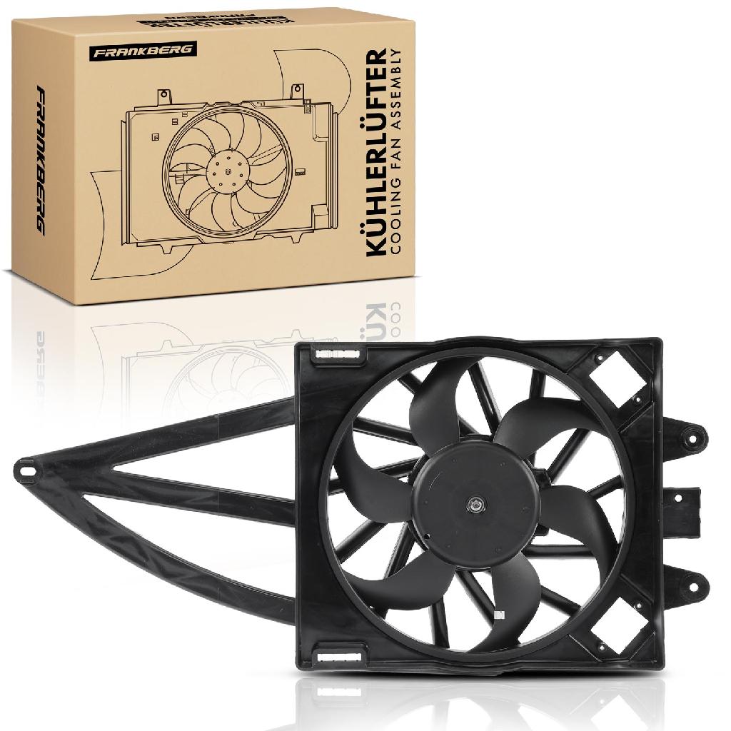 Frankberg 1x Motorkühller Einfachlüfter mit Kühlerlüfterrahmen Fiat Panda Kasten/Schrägheck 169