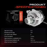1x Lichtmaschine Generator für VW Golf Passat Polo Audi A1 A3 Q2 Q3 Seat Skoda